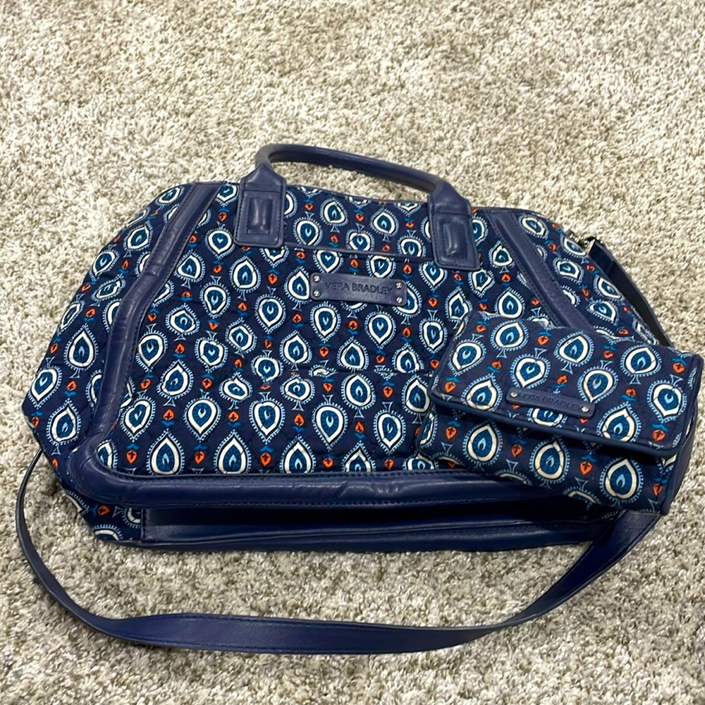 Vera Bradley Cotton Handheld or Crossbody Purse and Wallet!
